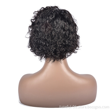 Tuneful wholesale brazilian human hair wigs with closure afro kinky human hair bob wig thin hd lace front wig for black women